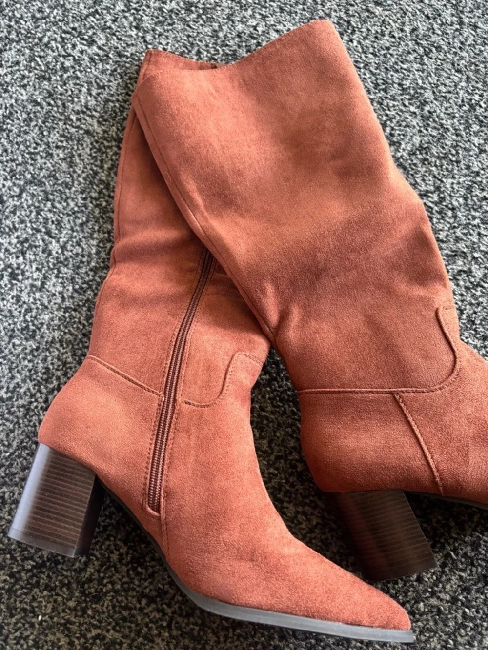 Shoe N Tale Women's Brown Suede Knee High Boots Size 41